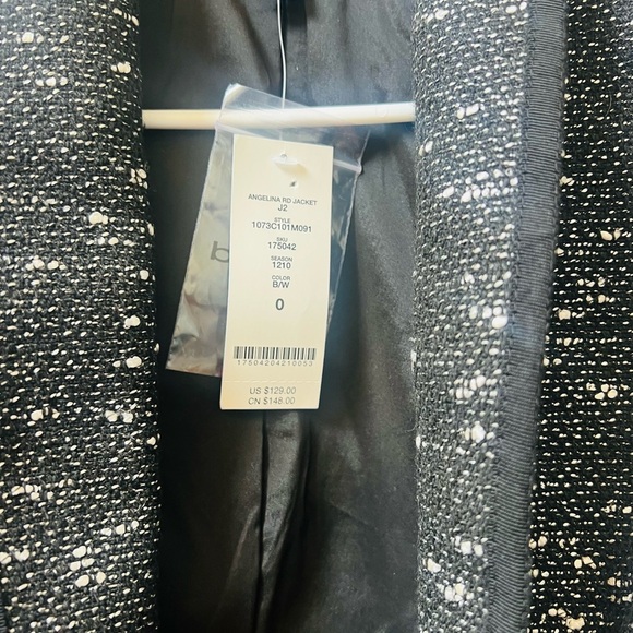 NWT Bebe Black and White Women's Blazer size 0 - Picture 3 of 7